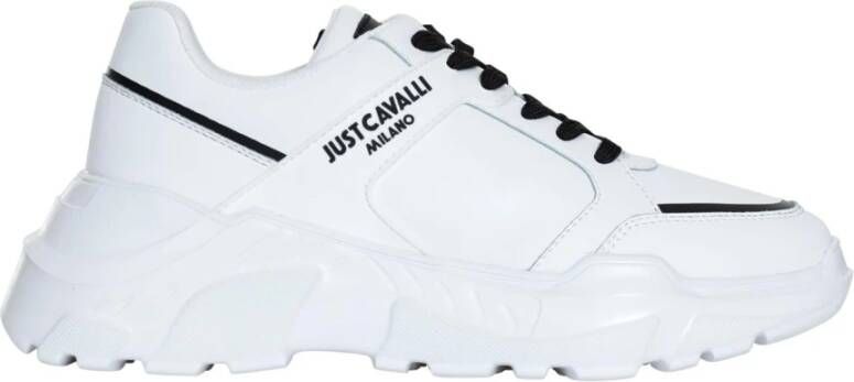 Just Cavalli Witte Sneakers voor Mannen Aw24 White Heren