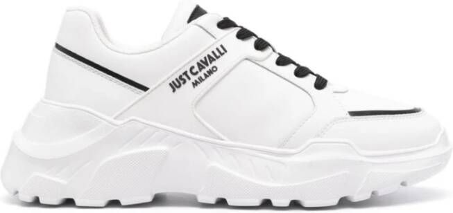 Just Cavalli Witte Sneakers voor Mannen Aw24 White Heren