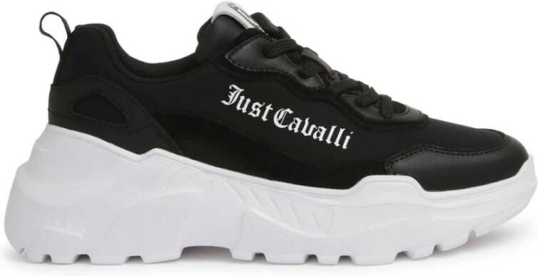 Just Cavalli Zwarte Sneakers voor Vrouwen Aw24 Black Dames