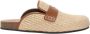 JW Anderson Beige raffia muiltjes met leren details Beige Dames - Thumbnail 1