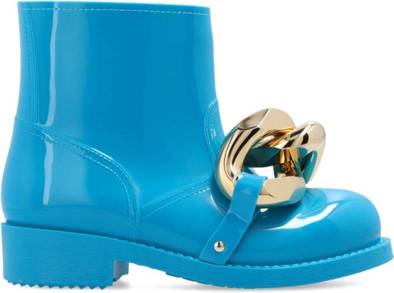 JW Anderson Blauwe Rubber Enkellaarzen Stijlvol Blue Dames