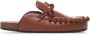 JW Anderson Bruine leren sandalen met strikdetail Brown Dames - Thumbnail 1