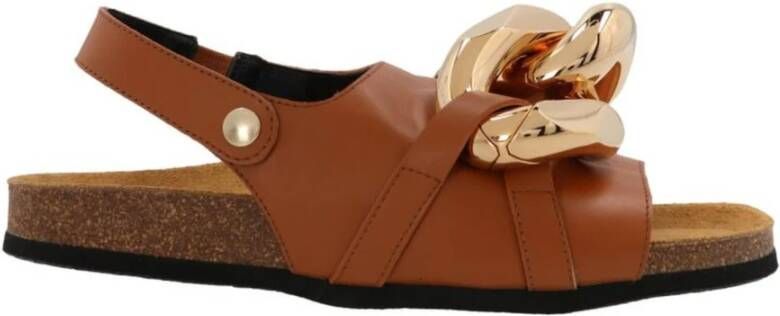 JW Anderson Bruine Platte Sandalen voor Vrouwen Brown Dames