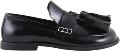 JW Anderson Kalfsleren Loafers Black Heren