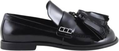 JW Anderson Kalfsleren Rubberen Loafers Black Dames