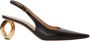 JW Anderson Ketting Hak Leren Slingback Sandalen Black Dames - Thumbnail 1