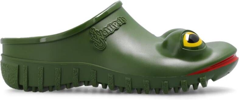 JW Anderson Kikker Ontwerp Groene Rubberen Zool Slippers Green Heren