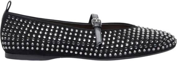 JW Anderson Kristalversierde Ballerina Flats Black Dames