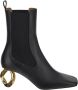 JW Anderson Leren Chain Heel Boot Black Dames - Thumbnail 1