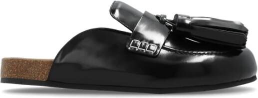 JW Anderson Leren pantoffels Black Dames