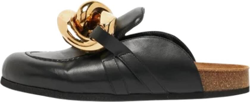 JW Anderson Pre-owned Leather mules Black Dames