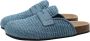 JW Anderson Raffia Muiltjes met Lederen Details Blue Dames - Thumbnail 1