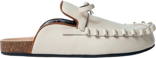 JW Anderson Ruffle Leren Muiltjes White Dames