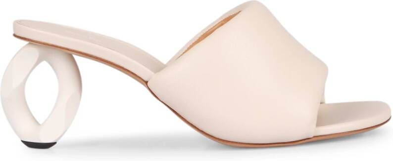 JW Anderson Sculptured Heel Leren Muiltjes White Dames