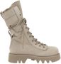 JW Anderson Stijlvolle Combat Enkellaarzen met Profielzool Beige Dames - Thumbnail 1