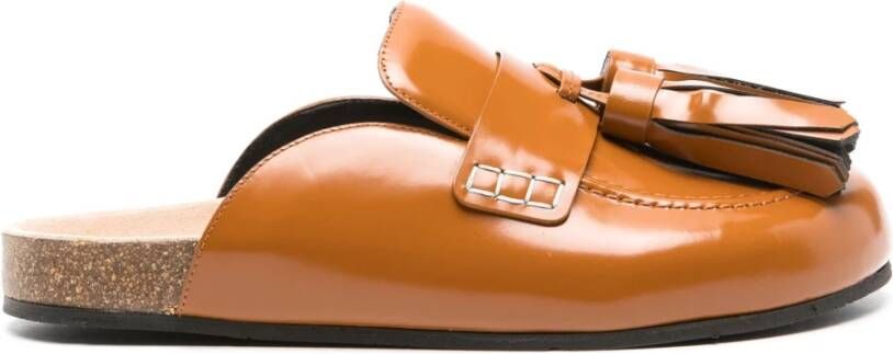 JW Anderson Tassel Leren Muiltjes Brown Dames