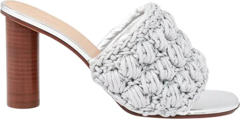 JW Anderson Zilveren Sandalen met Geweven Band Gray Dames