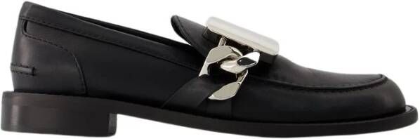 JW Anderson Zwarte Leren Gourmet Loafers Black Dames