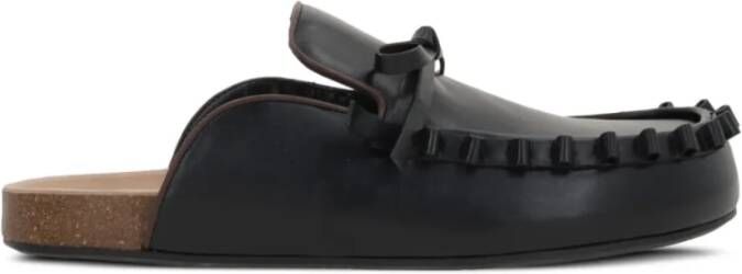 JW Anderson Zwarte Ruffle Loafer Schoenen Black Heren