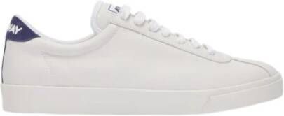 K-way Stijlvolle witte sneakers met blauw detail White Heren