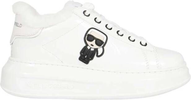 Karl Lagerfeld Contrasterende lage sneakers White Dames