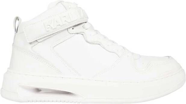 Karl Lagerfeld Geëmbosseerd Logo Leren Sneakers White Heren