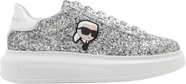 Karl Lagerfeld Glitter Sneakers Kapri Style Gray Dames