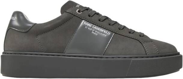 Karl Lagerfeld Grijze Leren Modieuze Sneakers Gray Heren