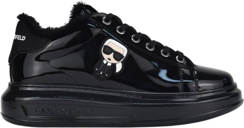 Karl Lagerfeld Sneakers Kapri Ikon Shine Lo Lace in zwart