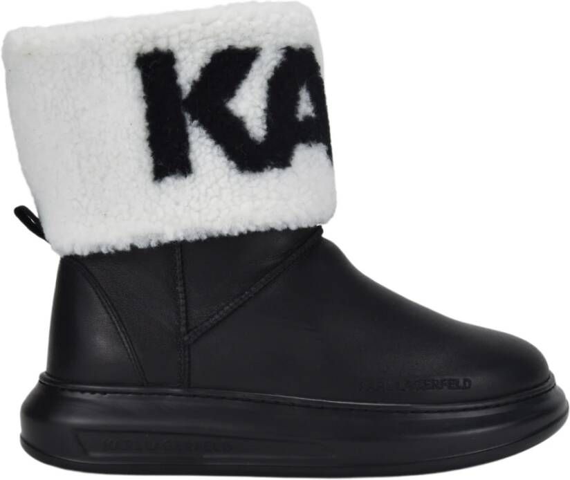 Karl Lagerfeld Logo-geërgeerde winterlaarzen Zwart Dames