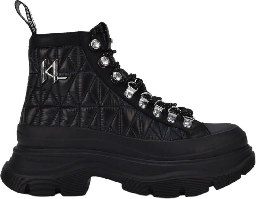 Karl Lagerfeld Sneakers Luna Reflektor Mid Lace in zwart