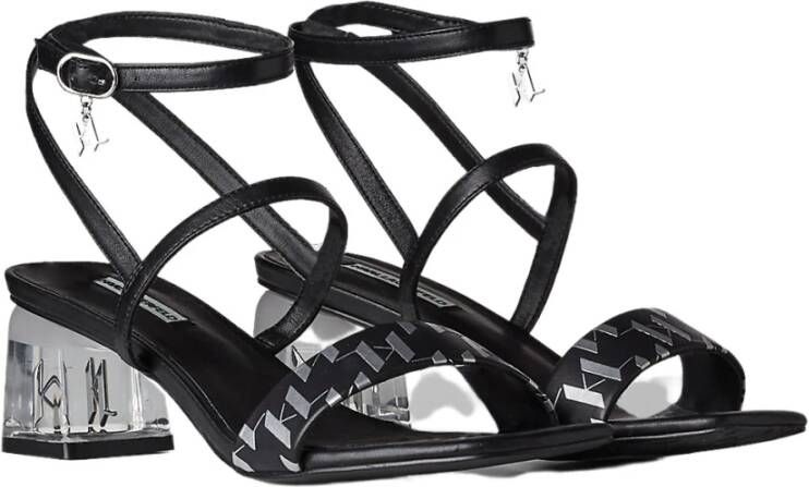 Karl Lagerfeld Sandalen ICE BLOK Mono Strap Sandal in zwart