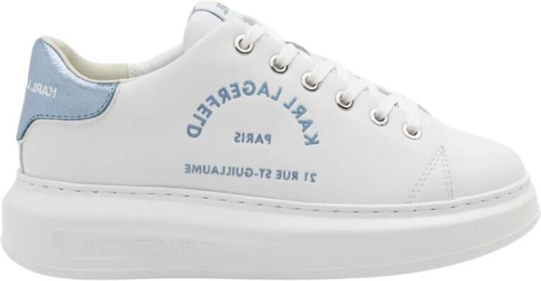 Karl Lagerfeld Sneakers kapri kl62539f witte tekst lthr White Dames