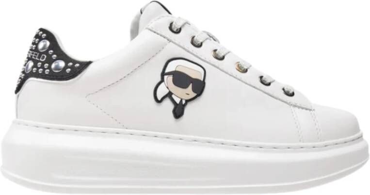 Karl Lagerfeld Sneakers kapri nft mirror studs kl62529m white lthr White Dames