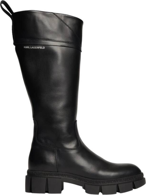 Karl Lagerfeld Stijlvolle Aria Riding Boot Hi Black Dames