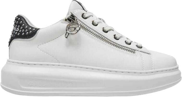 Karl Lagerfeld Stud Sneakers Wit Zilver White Dames