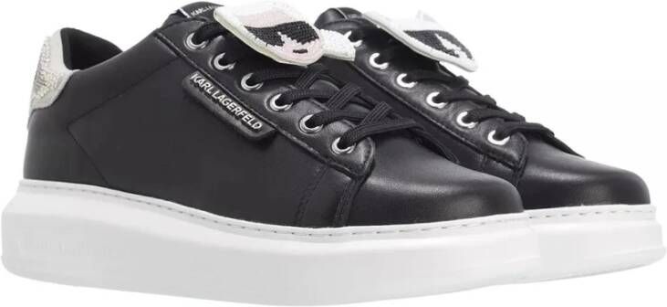 Karl Lagerfeld Twin Bead Lo Leren Sneakers Black Dames