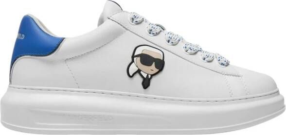 Karl Lagerfeld Wit Blauw Heren Sneakers Kl52528 White Heren