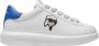 Karl Lagerfeld Wit Blauw Heren Sneakers Kl52528 White Heren - Thumbnail 1