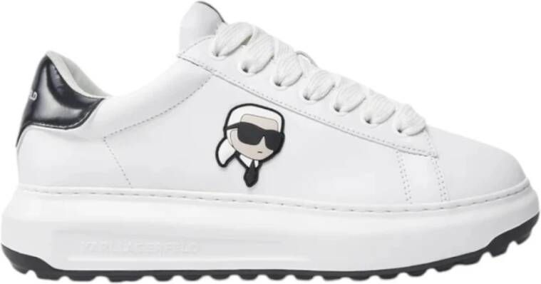 Karl Lagerfeld Witte leren sneakers Kapri Lug White Heren