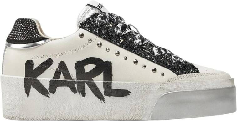 Karl Lagerfeld Witte Sneakers Skool Kl60190 Multicolor Dames