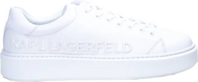 Karl Lagerfeld Witte Veterschoenen Maxi Cup White Heren