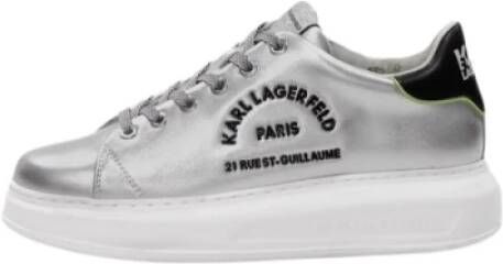 Karl Lagerfeld Zilveren Synthetische Platform Sneaker Gray Dames