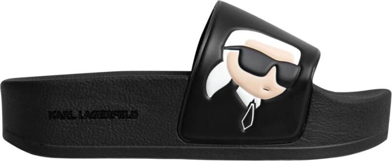 Karl Lagerfeld Zwarte Dames Slippers Kondo Maxi Black Dames