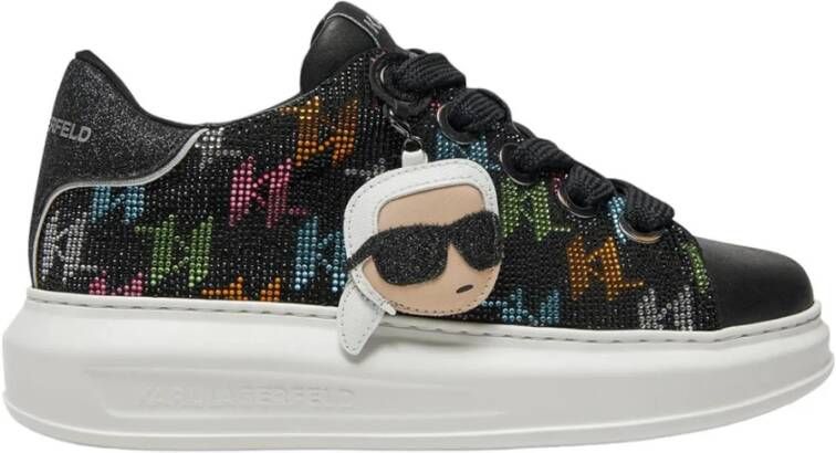 Karl Lagerfeld Zwarte Sneakers met Hanger Multicolor Dames