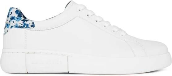 Kate Spade Witte Logo Sneakers Rubberen Zool Leer White Dames