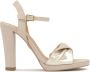 Kazar Beige en gouden sandalen met een brede hak Yellow Dames - Thumbnail 1