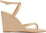 Kazar Beige leren sandalen op een plateauhak Beige Dames - Thumbnail 1