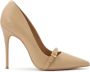 Kazar Beige pumps met decoratie op de neus Beige Dames - Thumbnail 1