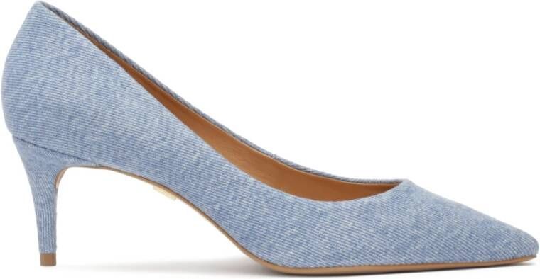 Kazar Blauwe denim stoffen pumps Blue Dames